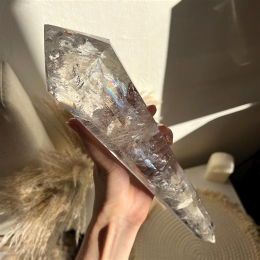 Large Clear Quartz - Clear Quartz Vogel - Large Clear Quartz Point - Large Clear Quartz Crystal - Clear Quartz - Etsy
