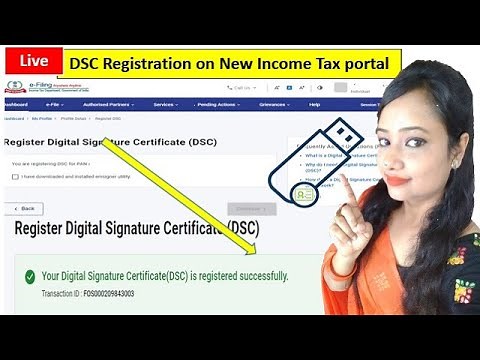 How to register DSC on new income Tax portal, DSC registration for ITR,