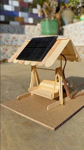 Solar Panel Powered Swing Mechanism | Smart School Project #dcmotor #motorbuilding #motor #solar