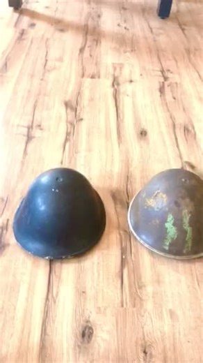 These are two British helmets from WW2, MkIII, found in Normandy France, in the town of Bayeux (near Carentan), close to Gold and Sword beaches which were landing zones fro British forces during the Normandy landings. The helmets have the liner and straps. FOR SALE ON MY ETSY, LINK IN BIO!!! #NORMANDY #normandy1944 #ww2 #WWII #britisharmy #OVERLORD