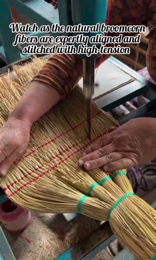 The Art of Traditional Broom Making: Industrial Stitching Process