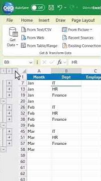 Auto Outline in Excel | Group Rows & Columns Like a Pro
