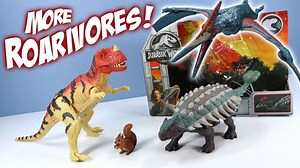 Jurassic World Fallen Kingdom Ankylosaurus Ceratosaurus More Roarivores Mattel