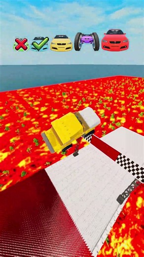 Big and Small Cars vs Jump Challenge - BeamNG.Drive #shorts #beamng