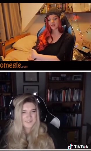 Two guys dressed as girls to prank people on omegle notice each others. #fypシ #funny #fyp #viral