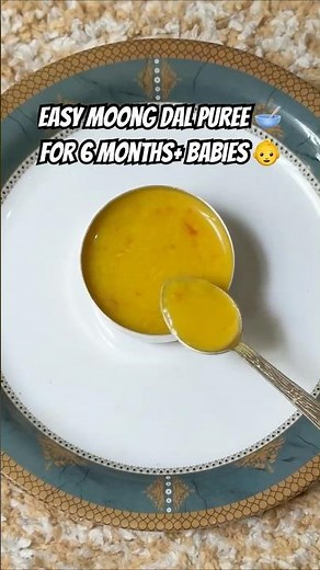 Easy Moong Dal Puree Recipe for 6 Months+ Babies | Baby’s First Food | Dal for Babies #moongdal