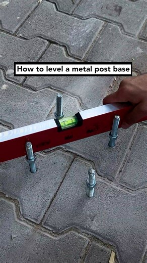 How to level a metal post base | Genius Inventions