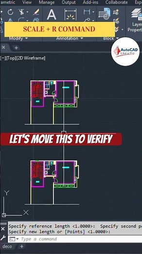 Scale Objects With Reference in AutoCAD!