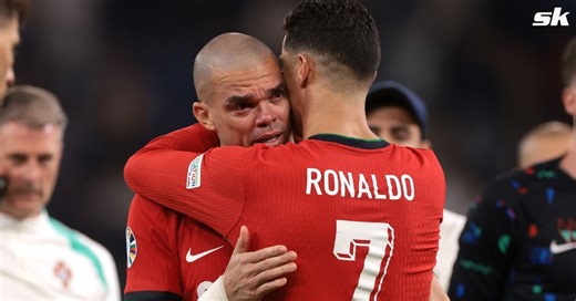 WATCH: Pepe left in tears after watching video of him embracing Cristiano Ronaldo in his last ever game for Portugal
