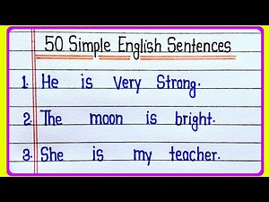 50 Simple English Sentences || 50 Simple Sentences for Reading Practice || Simple Sentences