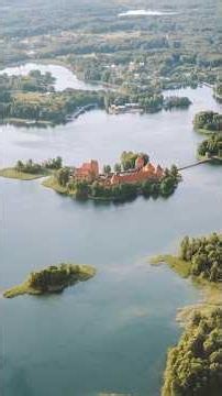 3 castles built on an island #castles #travel #travel #Scotland #Lithuania #Germany