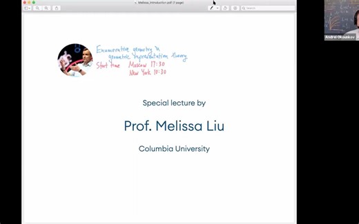 Lecture 20, Enumerative geometry and geometric representation theory