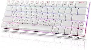 Amazon.com: DIERYA DK63N 60% Wireless Wired Mechanical Gaming Keyboard, RGB Backlit Bluetooth Keyboard with Arrow Keys, 63 Keys Ultra-Compact, Programmable, Blue Switch for Windows Laptop PC Mac : Video Games