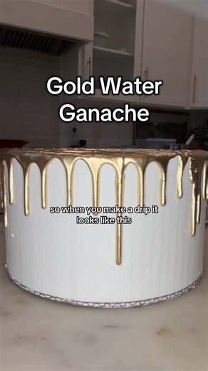 You can add water to chocolate and then coat it in gold to make a gold drip for your cakes