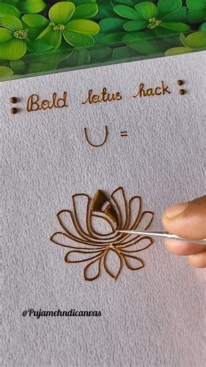 Easy bold lotus Mehndi hack || Lotus Tricks || #lotus​ #mehndi​ #hack​ #shorts​ #tutorial​ #art