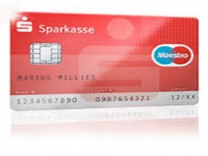 Payment for purchases with a card from Sparkasse in the Aliexpress online store.