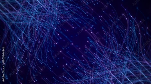 Abstract Neural Network Graph Visualization, AI Machine Learning Data Classification. Connected Nodes and Flow Lines, Big Data Technology Abstract Background for Artificial Intelligence Communication