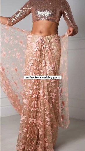 No pallu saree drape | saree drape in different styles | party wear saree | trending saree | #shorts