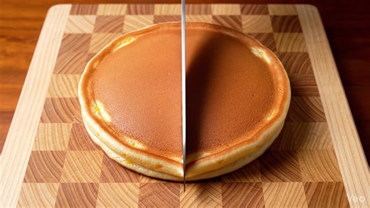 Ricotta lemon pancake dome—fluffy center, straight‑down cut. #fyp #viral #trending #mustwatch #satisfying 🥞