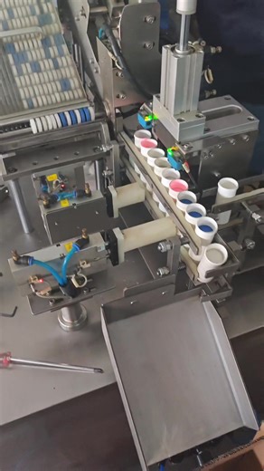 Tube filling test of effervescent tablets You can have 30 bottles per minute#Numerical #effervescent tablet#自动化#automation