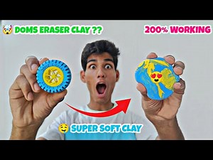⚠️🤯 HOMEMADE CLAY😱DOMS ERASER CLAY IN 2 MINUTES🥳 DIY SOFT CLAY #diy #art #clay #slime #clayart #kids