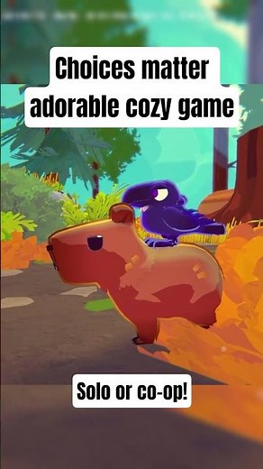 Choices matter cozy game where you play as an adorable capybara