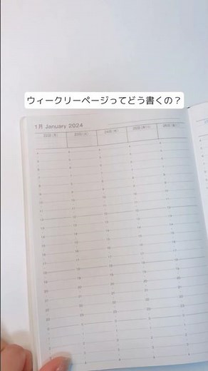 黒ペンだけで手帳は書ける。ウィークリーバーチカルでの書き方。