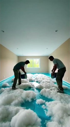 Beautiful Cloud Floor Transformation With Led Room.