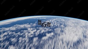 Time Lapse of International Space Station (ISS) Orbiting Earth in Space - SpaceX & NASA Research - ISS Satellite View Low Orbit - 3D Model by NASA