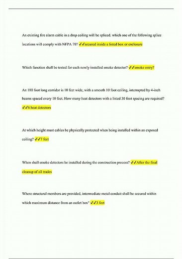 NICET Fire Alarm Level 1 Questions and Answers Already Graded A2805 video