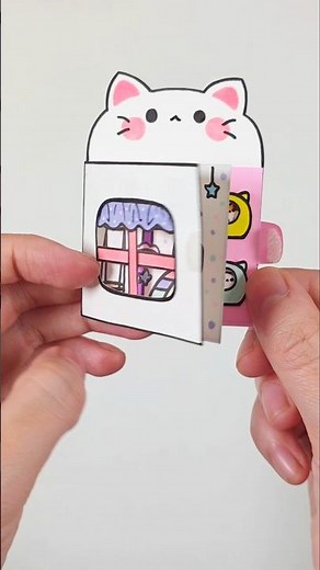 Making a Starry Cat Tower Cat Gathering Book #diy #craft #paperdiy #papercraft #shorts