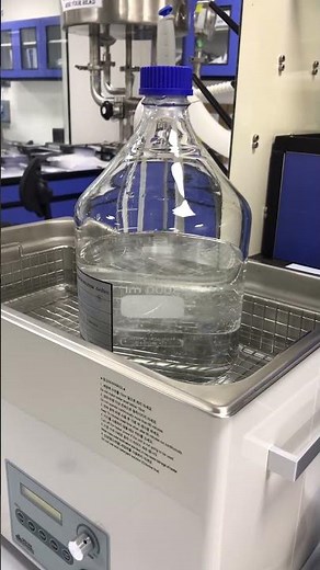Mobile phase degassing by sonication method