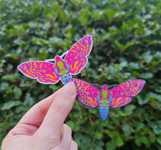UV Moth Vinyl Stickers - Etsy