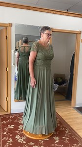 Such a lovely Grandma of a Groom in Olive green dress 😍just try it on and haven’t been done Alterations yet!!!😊 | Tami's Bridal &Alterations