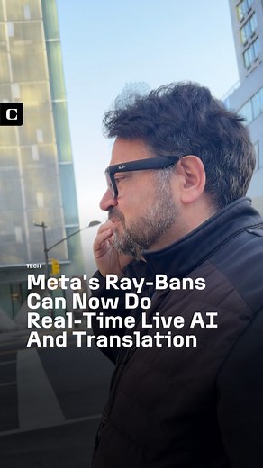 23K views · 140 reactions | Meta's Ray-Ban smart glasses just rolled out their Live AI and real-time live translation features for early access program members. We take a look at how the features work with Editor-at-Large @jetscott. #metaraybans #metaai #smartglasses | CNET | Facebook