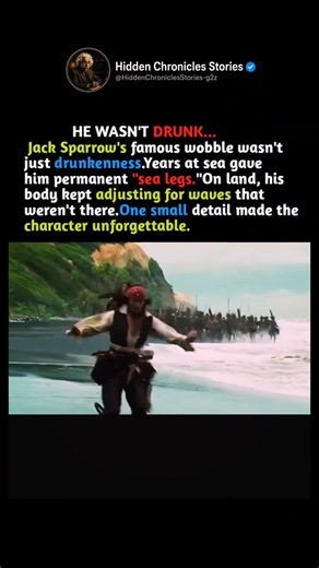 The Hidden Reason Jack Sparrow Walks Like That 😳🏴‍☠️#JackSparrow #PiratesOfTheCaribbean #JohnnyDepp