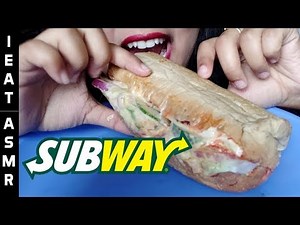 ASMR Subway Club Sandwich 😋 [Crunchy Sticky Eating Sounds] | *No Talking » iEAT-ASMR