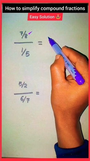 How to Simplify Compound Fractions #sushila_educational #maths #shorts