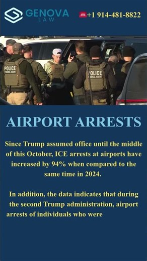 Airport ICE Arrests Surge 94% Under Trump’s New Term! 😳✈️#BreakingNews #TrumpNews #ICE