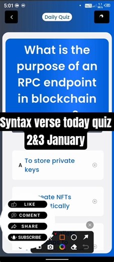 Syntax Verse quiz answers today|2&3 Jan Syntax Verse quiz answer|Syntax Verse quiz Today