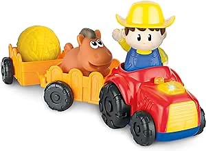 Little Tikes Light Up Farm Tractor with Farmer, Animals & Wagons. Press Button for Animal Sounds & Melodies. Toddler Farm Pretend Play Toy for 18+ Months. Baby Gift