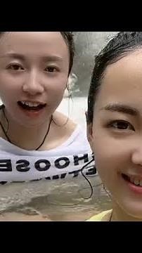 Hot Japanese girl swim in lakers BATHING IN THE RIVER | video call live 2022 Ep80