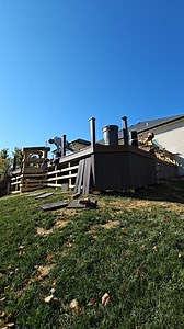 Keeping it rolling with PVC Tounge & Groove decking that we are installing vertically to enclose this #deck #deckbuilding101 #deckingideas #decking #timbertech | Deck Building 101