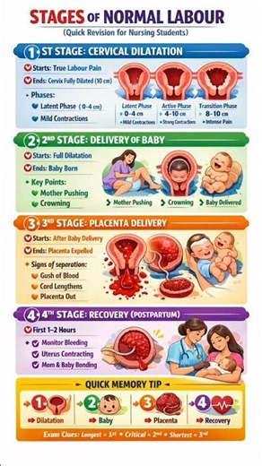 Stages of normal labor | Quick revision OBG | #midwifery #obstetrics #gynecology #normal #labor