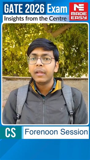 Student Review 🎓 “Just out of the GATE 2026 CS exam. The paper was easy to moderate and mostly conceptual. OS (memory management) questions were concept-based, DBMS had numericals, and DSA & Algorithms had strong weightage. Overall, a fair paper that tested fundamentals. #gate2026 #madeeasy #gatecs #gateexam #gatepreparation | MADE EASY