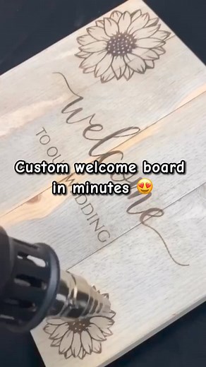 This is how we created this beautiful welcome board ✨ Step 1: Grab a pre sanded wood, endgrain is preferable Step 2: Apply the stencils firmly. we created this one using cricut. Step 3: Use the scorch marker and draw on the stencil Step 4: Use a heat gun to scorch the area you drew and that’s it, you’ll have your own customized welcome board ❤️ (Its a lovely gift idea too) Tag us or share with us your masterpiece, we would love to see your creation and share it with our amazing community | Scorc