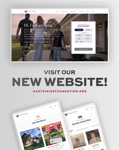 We’ve got a new look! The Gary Sinise Foundation website just got a refresh, and we can’t wait for you to explore it. From inspiring stories to the latest news on how you’re helping our nation’s heroes, it’s all just a click away. Check it out: https://bit.ly/garysinisefound | Gary Sinise Foundation