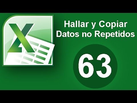 Tutorial Excel (Cap. 63) Hallar y Copiar Datos no Repetidos