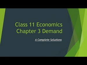 Class 11 | Economics chapter 3 | Demand | GSEB | A complete solution