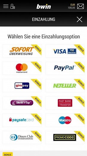 bwin Mobile Deposit Bonus